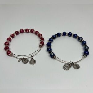 Alex and Ani Lot 2 Carnival and Carousels Bracelets Blue Raspberry Cotto…‎